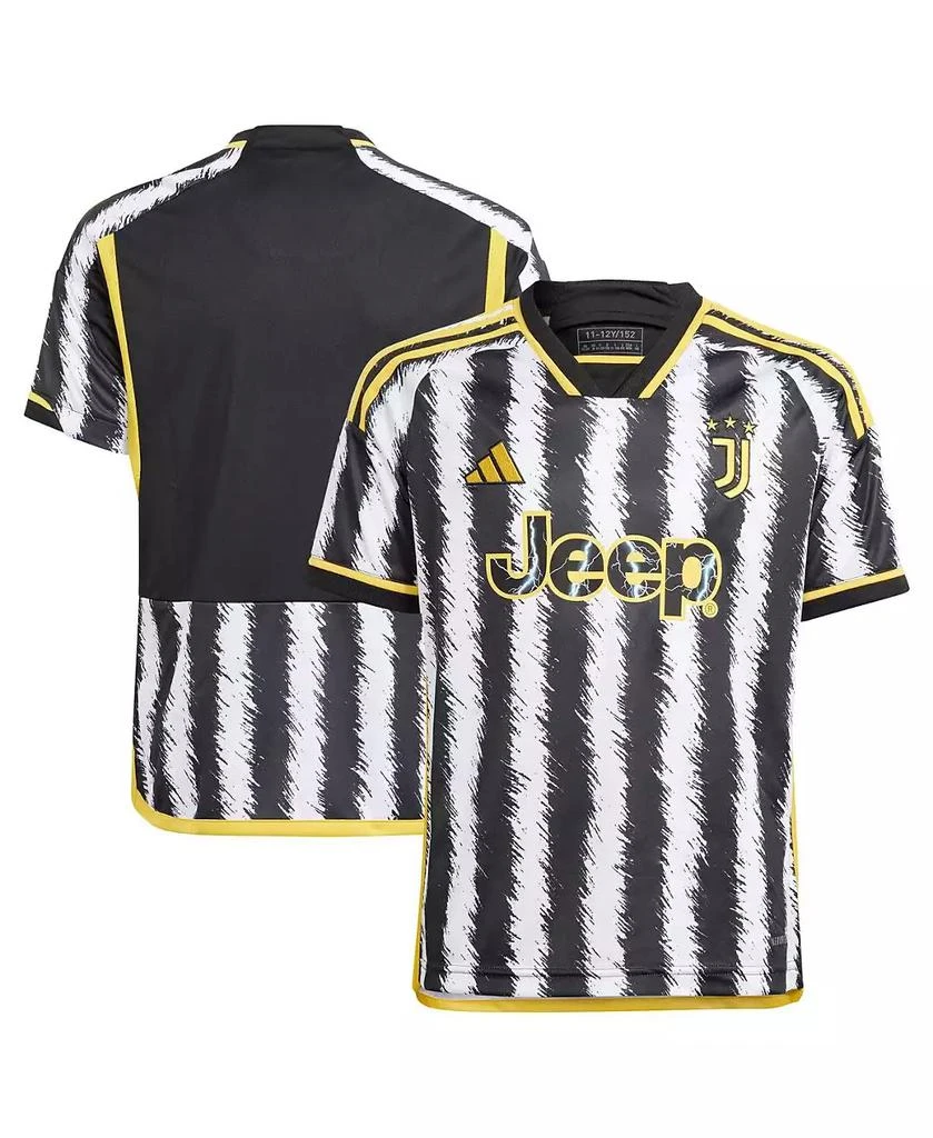 商品Adidas|Big Boys and Big Girls Black Juventus 2023/24 Home Replica Jersey,价格¥599,第1张图片