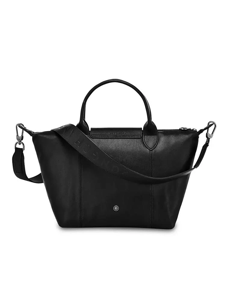 商品Longchamp|Le Pliage Cuir Medium Handbag with Strap,价格¥3576,第3张图片详细描述