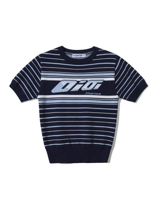 Italic OIOI Stripe Knit Sweater_Navy商品第4张图片规格展示