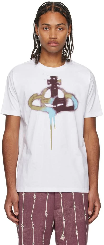 商品Vivienne Westwood|White Spray Orb Classic T-Shirt,价格¥1068,第1张图片