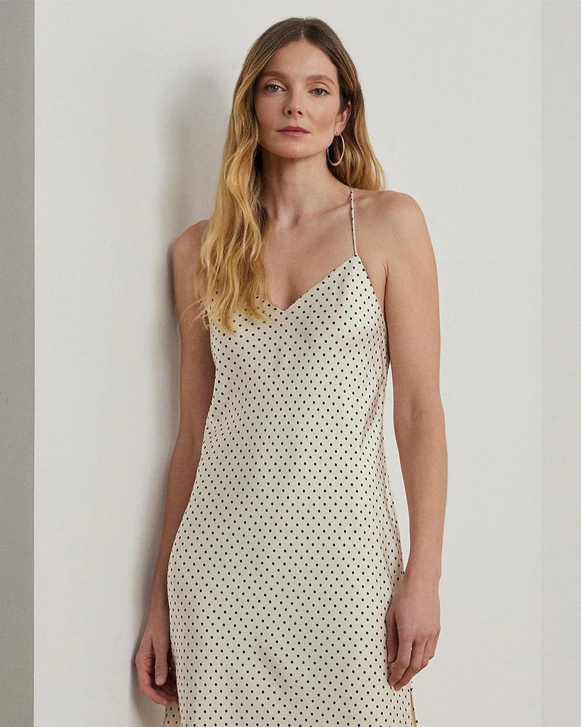 Polka Dot Satin Charmeuse Slip Dress 商品