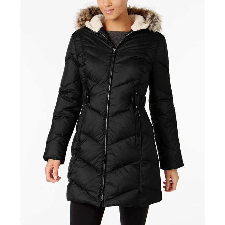 商品Larry Levine|Faux-Fur-Trimmed Quilted Puffer Coat,价格¥748,第2张图片详细描述