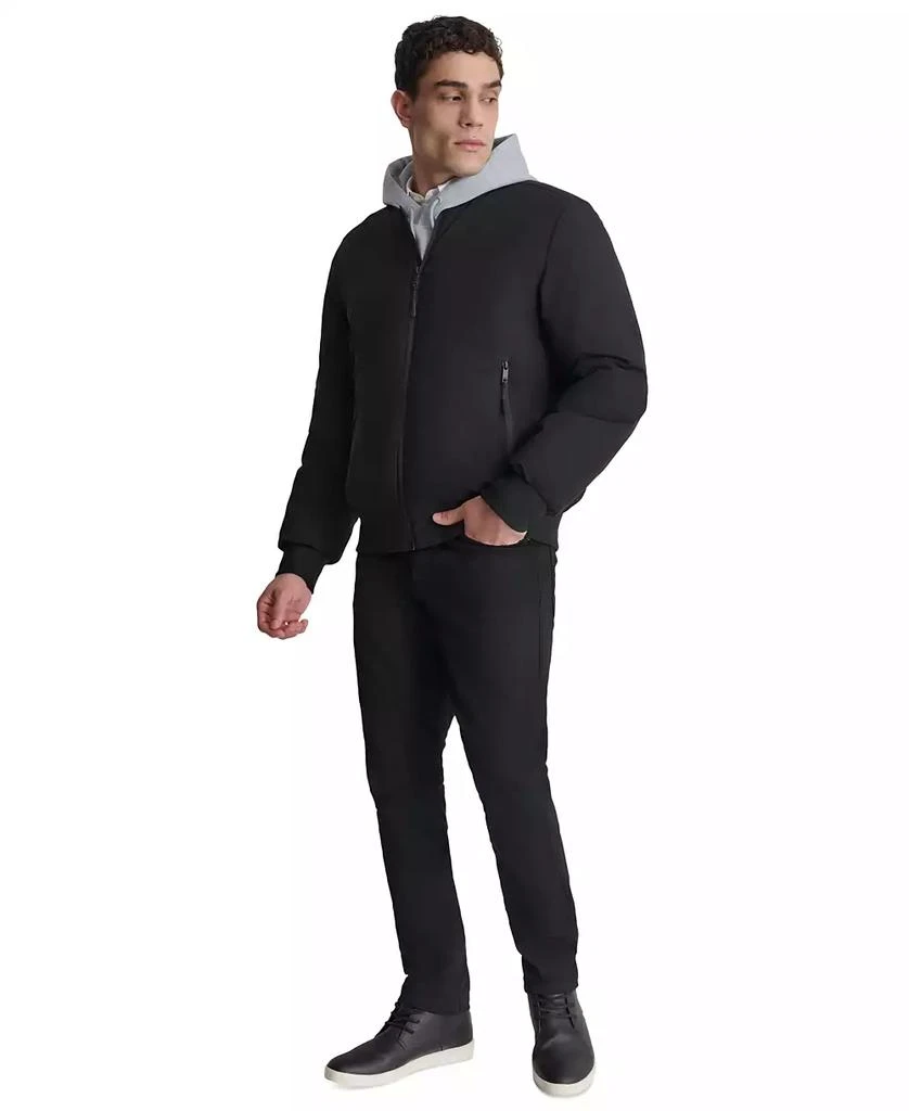 商品DKNY|Men's Stretch Zip-Front Zip-Pocket Bomber Jacket,价格¥423,第3张图片详细描述