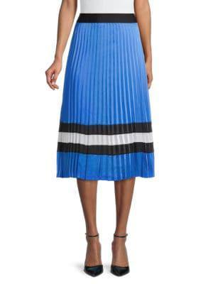 商品Karl Lagerfeld Paris|Pleated Midi Skirt,价格¥521,第1张图片