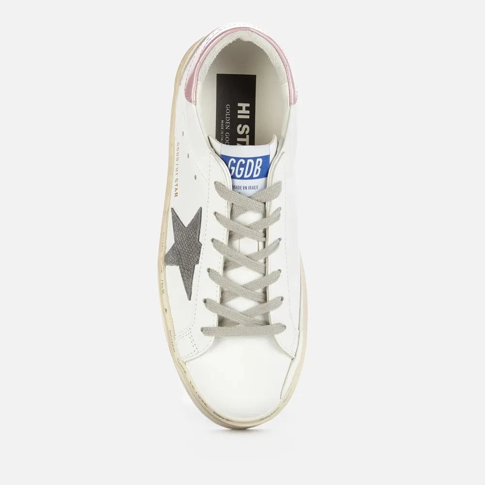 商品Golden Goose|Golden Goose Women's Hi Star Leather Flatform Trainers,价格¥3895,第3张图片详细描述