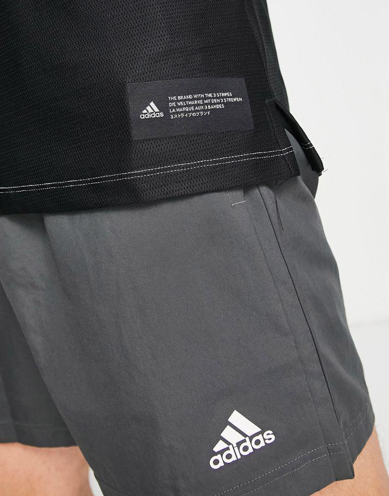 adidas Training logo t-shirt in black商品第4张图片规格展示