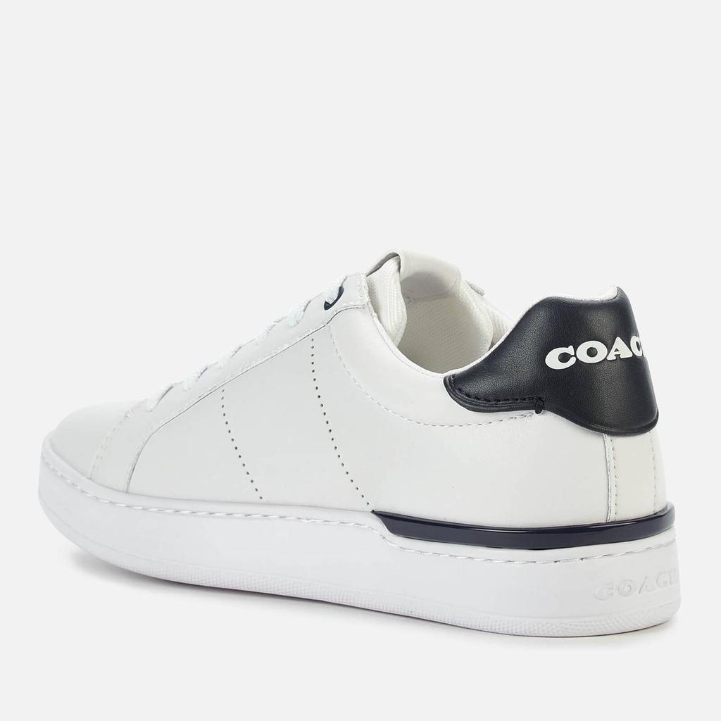 Coach Women's Lowline Leather Cupsole Trainers - Optic White/Midnight Navy商品第2张图片规格展示