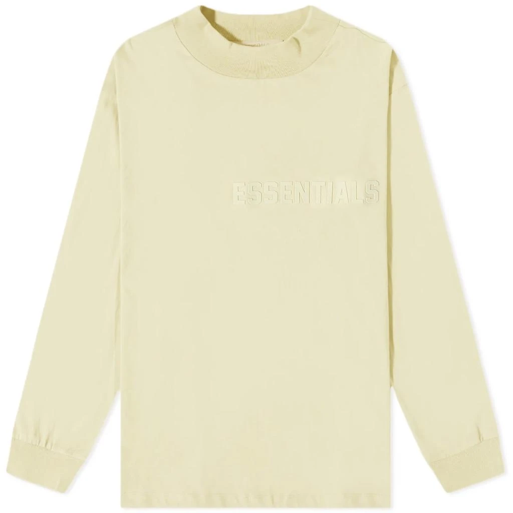 商品Essentials|Fear of God ESSENTIALS Long Sleeve Logo T-Shirt - Canary,价格¥270,第1张图片