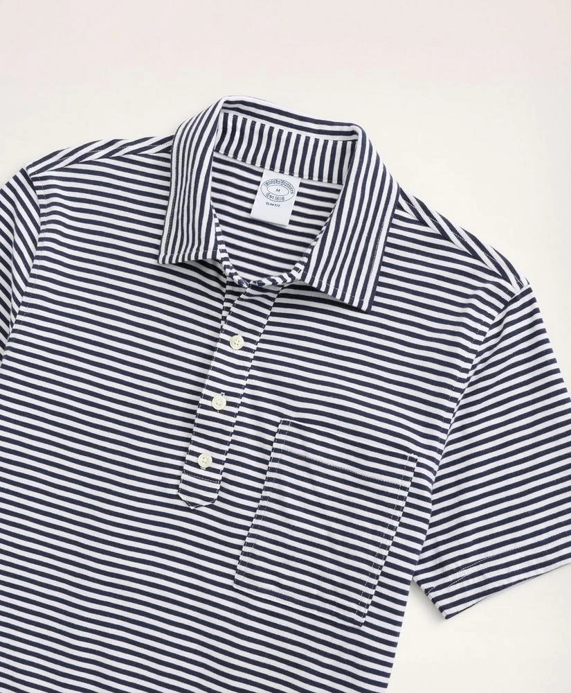 商品Brooks Brothers|Vintage Jersey Feeder Stripe Polo Shirt,价格¥300,第2张图片详细描述