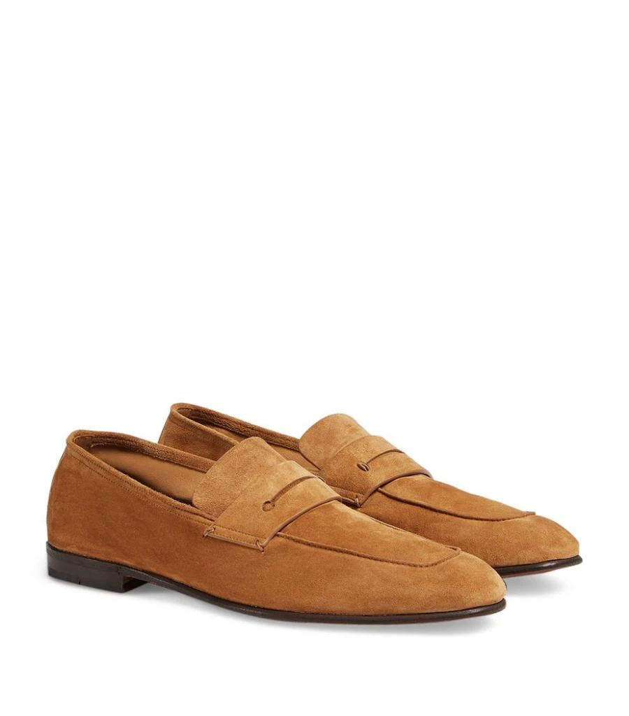 商品Zegna|Suede Penny Loafers,价格¥6811,第3张图片详细描述