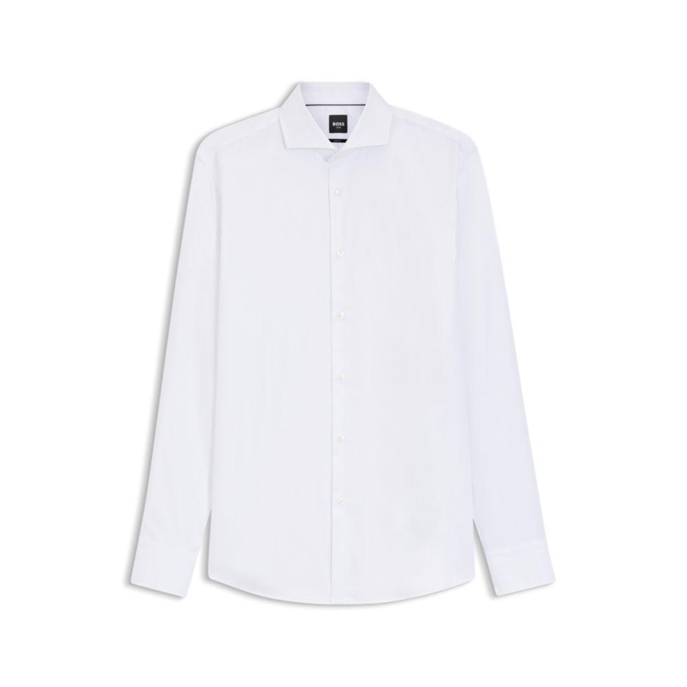 Chemise coupe classique en coton structuré de fabrication italienne image 2