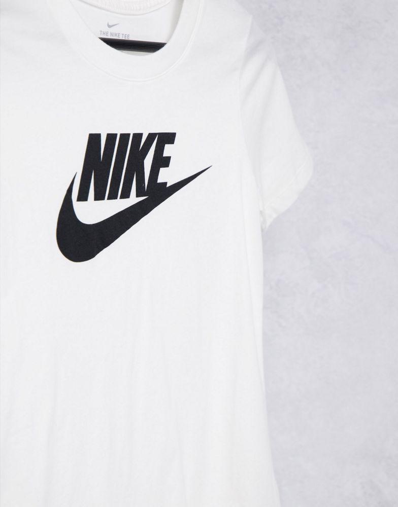 Nike Essentials Icon Futura logo t-shirt in white商品第4张图片规格展示