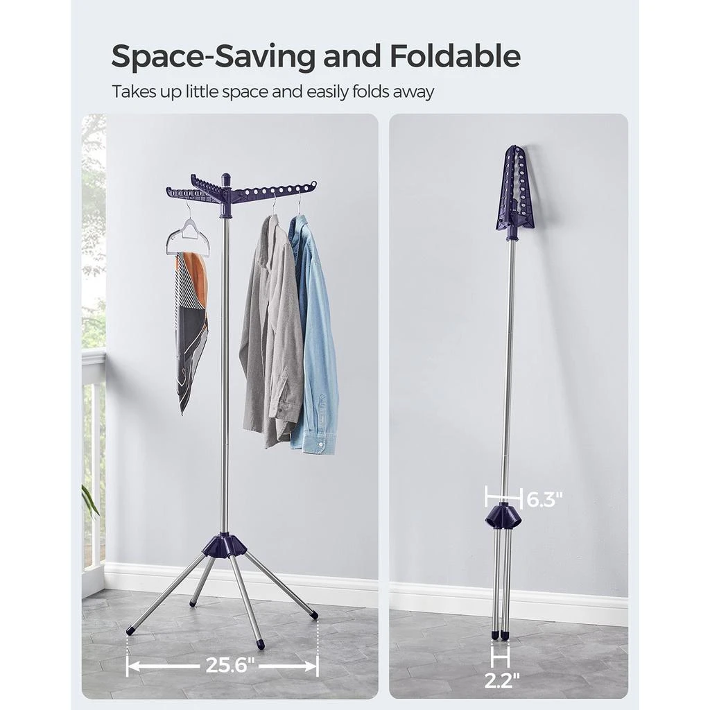 商品BreeBe|59-Inch High Folding Clothes Drying Rack,价格¥526,第2张图片详细描述