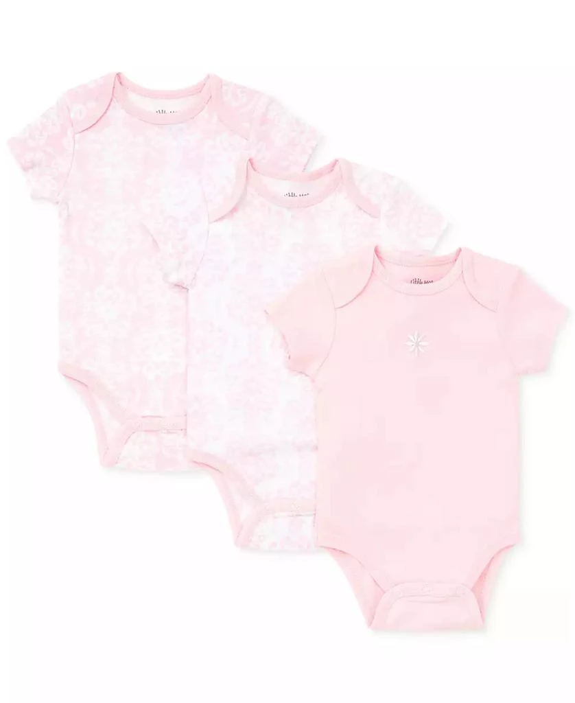 商品Little Me|Baby Girls Damask Short Sleeved Bodysuits, Pack of 3,价格¥97,第1张图片