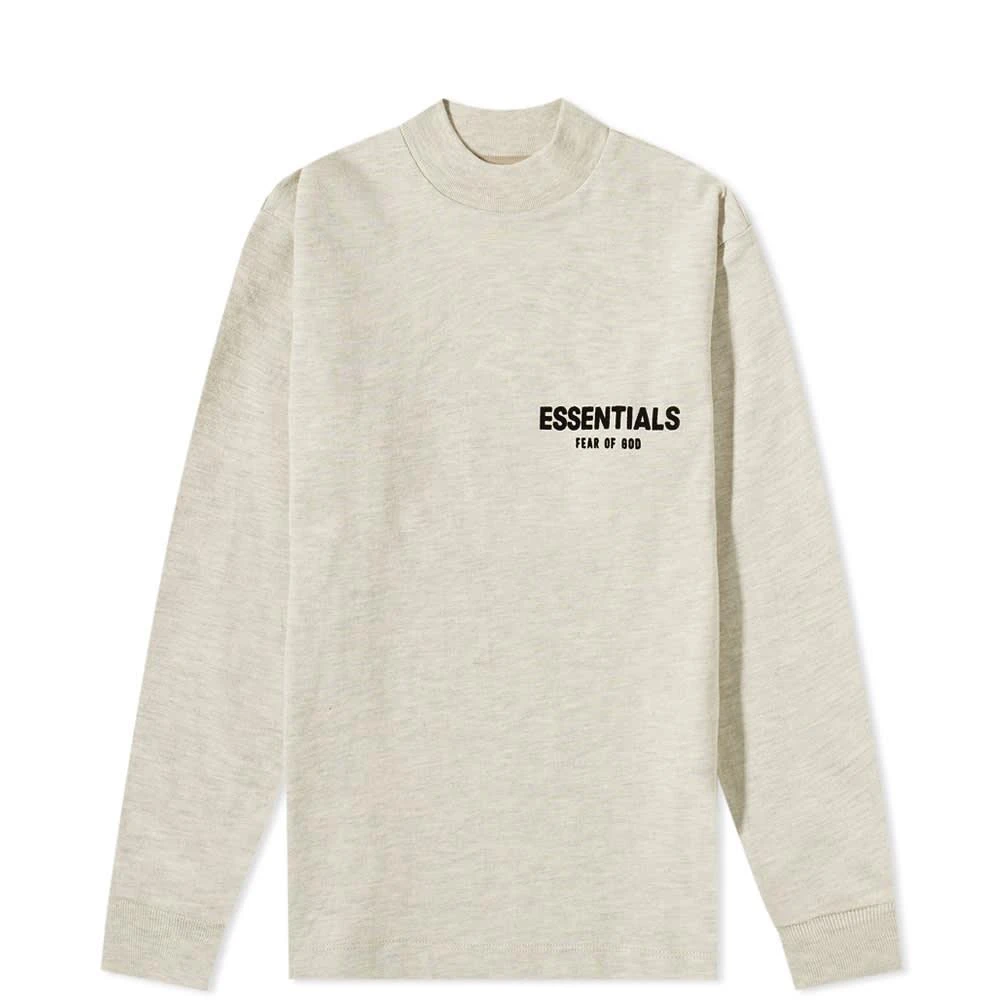 商品Essentials|FEAR OF GOD ESSENTIALS Kids Logo Long Sleeve T-Shirt - Light Oatmeal,价格¥207,第1张图片