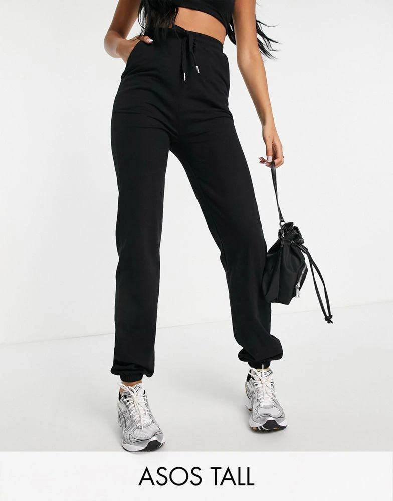 商品ASOS|ASOS DESIGN Tall basic slim jogger in black,价格¥85,第1张图片