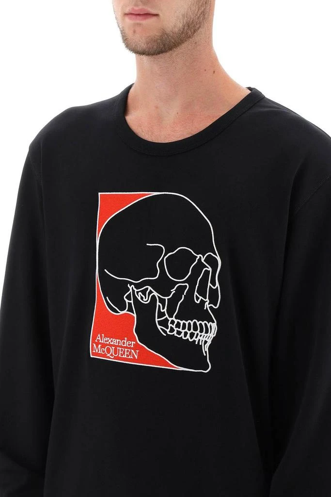 商品Alexander McQueen|Crew-neck sweatshirt with skull embroidery,价格¥1882,第5张图片详细描述