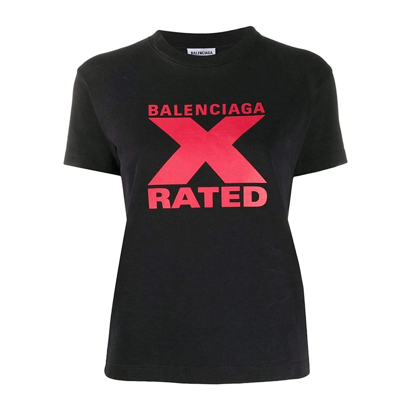 商品Balenciaga|BALENCIAGA 黑色女士T恤 612964-TIVA7-1076,价格¥2050,第1张图片