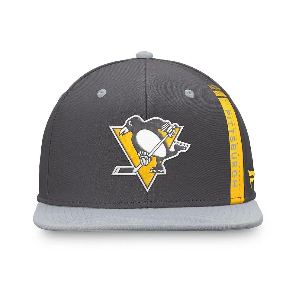 商品Fanatics|Men's Branded Charcoal Pittsburgh Penguins Authentic Pro Home Ice Snapback Hat,价格¥258,第4张图片详细描述