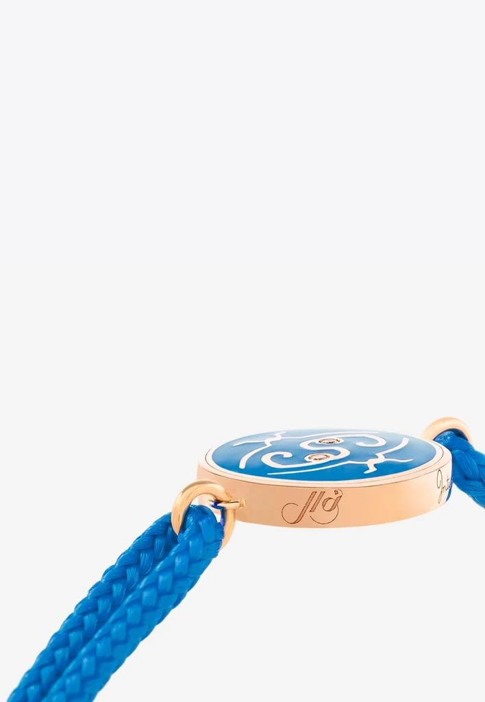 商品Intisars|Nawal 'Apple of my Eye' Cord Bracelet in 18-karat Rose Gold and White Diamonds,价格¥8862,第4张图片详细描述