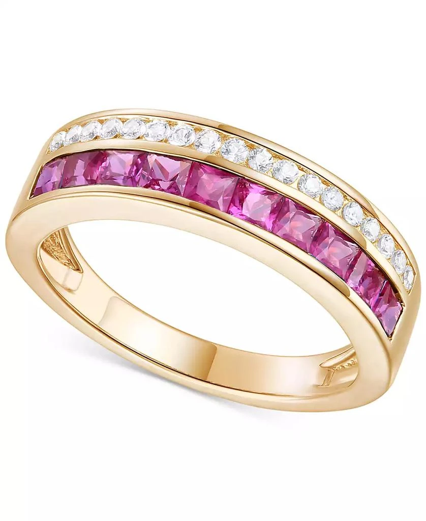 商品Macy's|Ruby (1-1/5 ct. t.w.) & Diamond (1/5 ct. t.w.) Ring in 14k Yellow Gold,价格¥5235,第1张图片