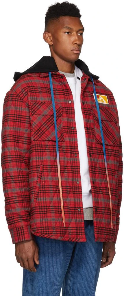 商品Off-White|Red Check Flannel Over Shirt Jacket,价格¥4770,第2张图片详细描述