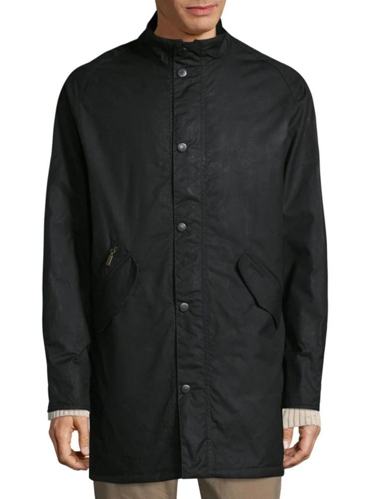商品Barbour|High-Neck Snap Cotton 夹克,价格¥1194,第1张图片