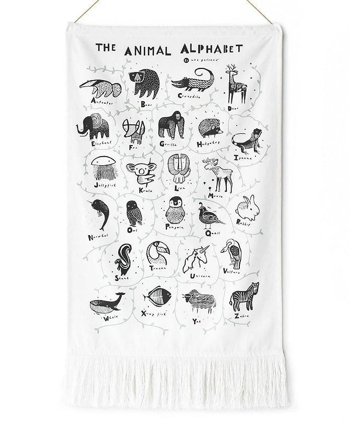 商品Wee Gallery|Animal Alphabet Printed Tapestry - All Ages,价格¥398,第1张图片