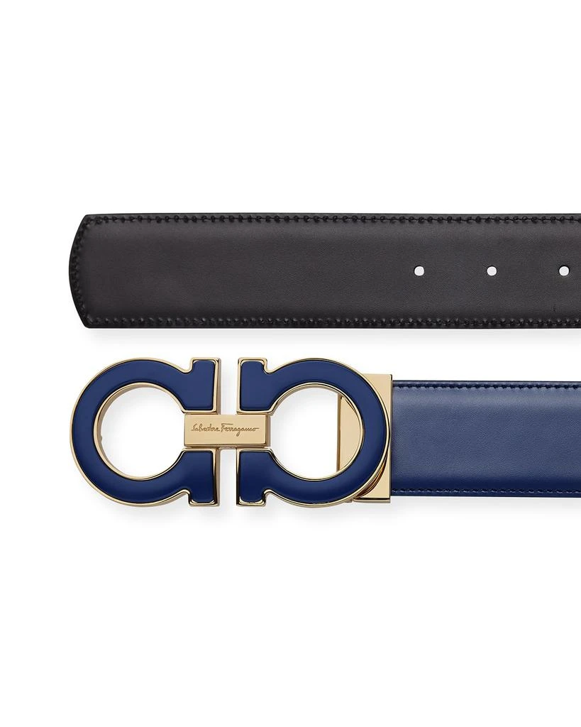 商品Salvatore Ferragamo|Men's Gancini Reversible Leather Belt, Cut-to-Size,价格¥2335,第2张图片详细描述