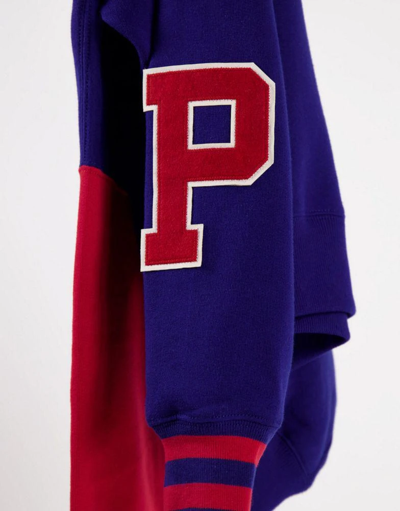 商品Ralph Lauren|Polo Ralph Lauren long sleeve varsity sweatshirt in blue,价格¥821,第2张图片详细描述