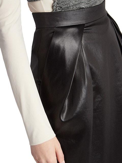 Faux Leather Cocoon Skirt商品第6张图片规格展示