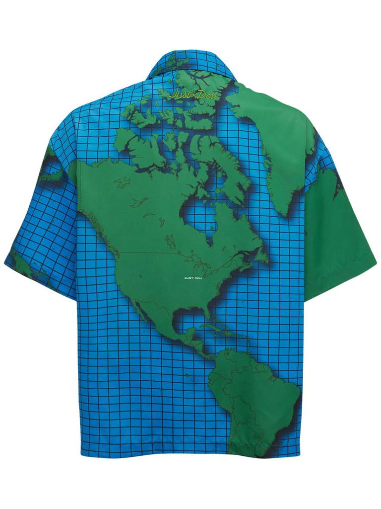 World Map Print Tech Shirt商品第5张图片规格展示