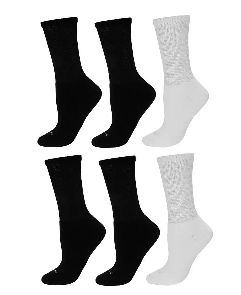 商品Memoi|Men's Diabetic Full Cushion Quarter 6 Pair Pack Socks,价格¥236,第1张图片