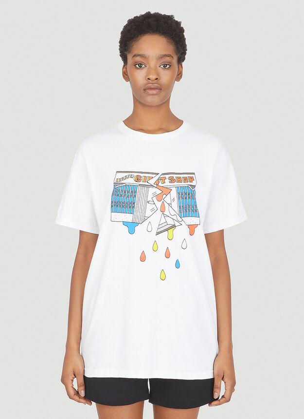 Broken Gift Shop T-Shirt in White商品第1张图片规格展示