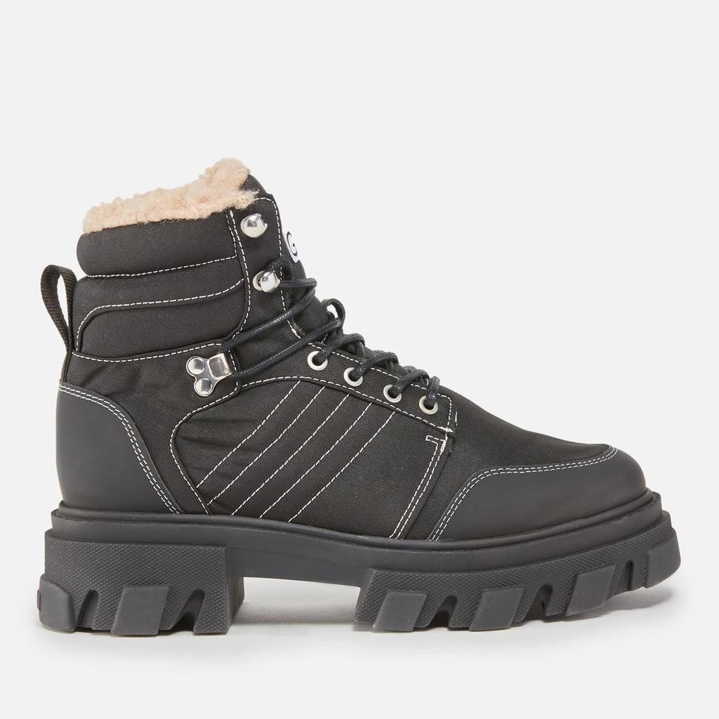 商品Ganni|Ganni Leather and Twill Hiking-Style Boots,价格¥679,第1张图片