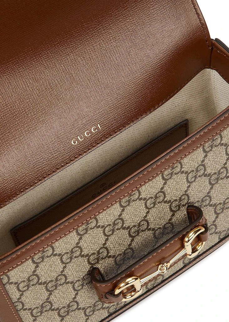 商品Gucci|Horsebit 1955 mini monogrammed saddle bag,价格¥22255,第4张图片详细描述