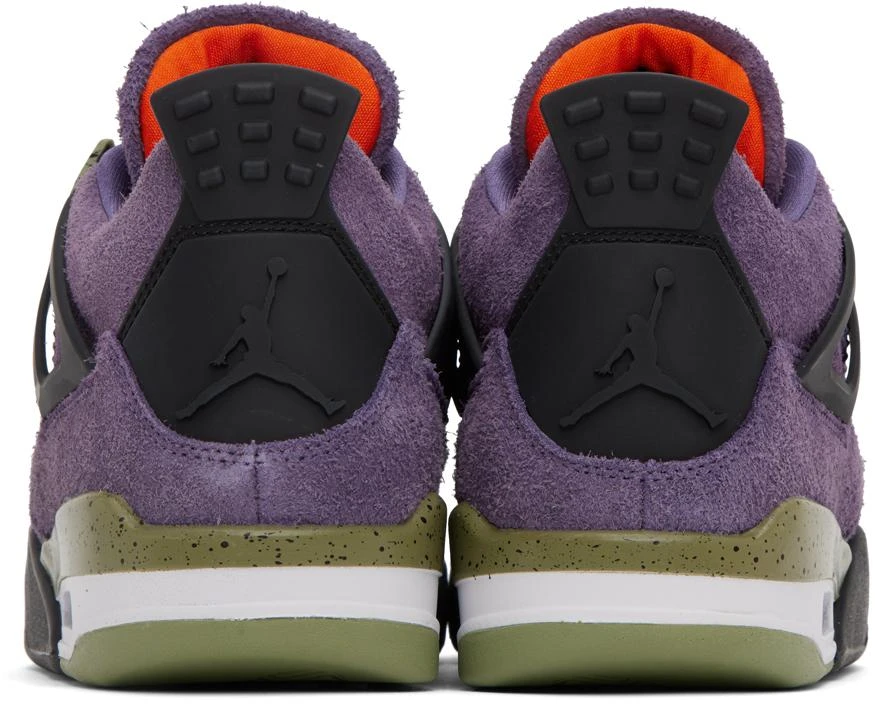 商品Jordan|Purple Air Jordan 4 Retro Sneakers,价格¥1566,第2张图片详细描述