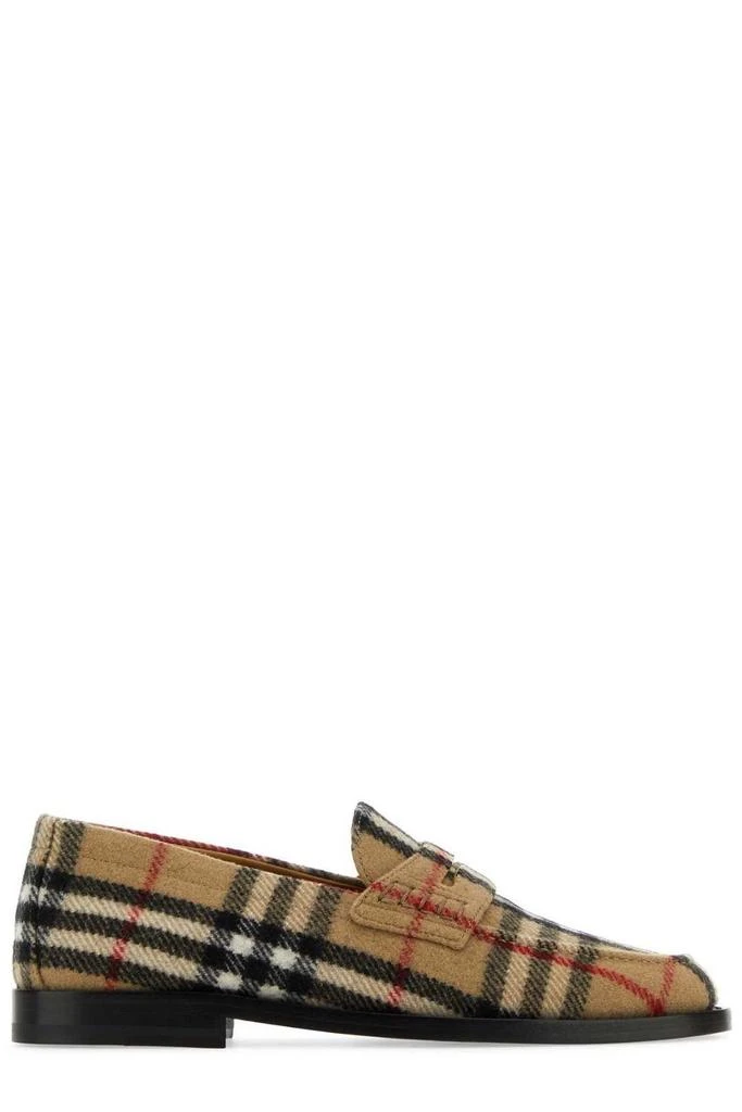商品Burberry|Burberry Checked Slip-On Loafers,价格¥3142,第1张图片