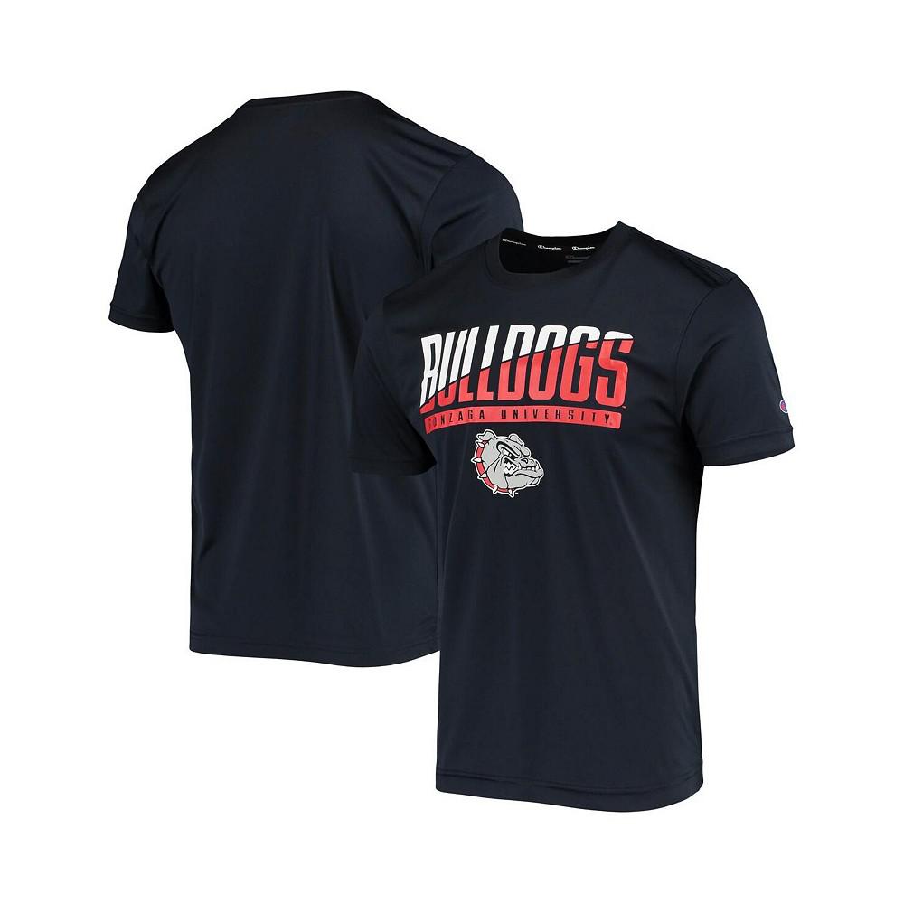 Men's Navy Gonzaga Bulldogs Wordmark Slash T-shirt商品第1张图片规格展示