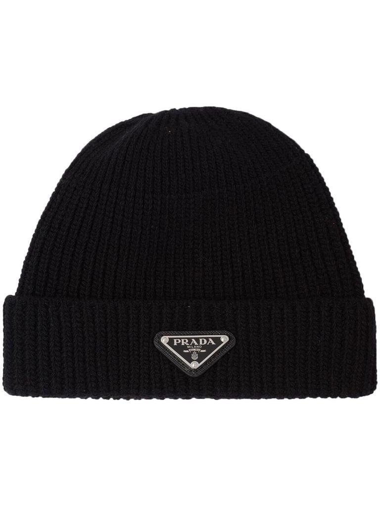 商品Prada|PRADA triangle-logo beanie,价格¥3255,第1张图片