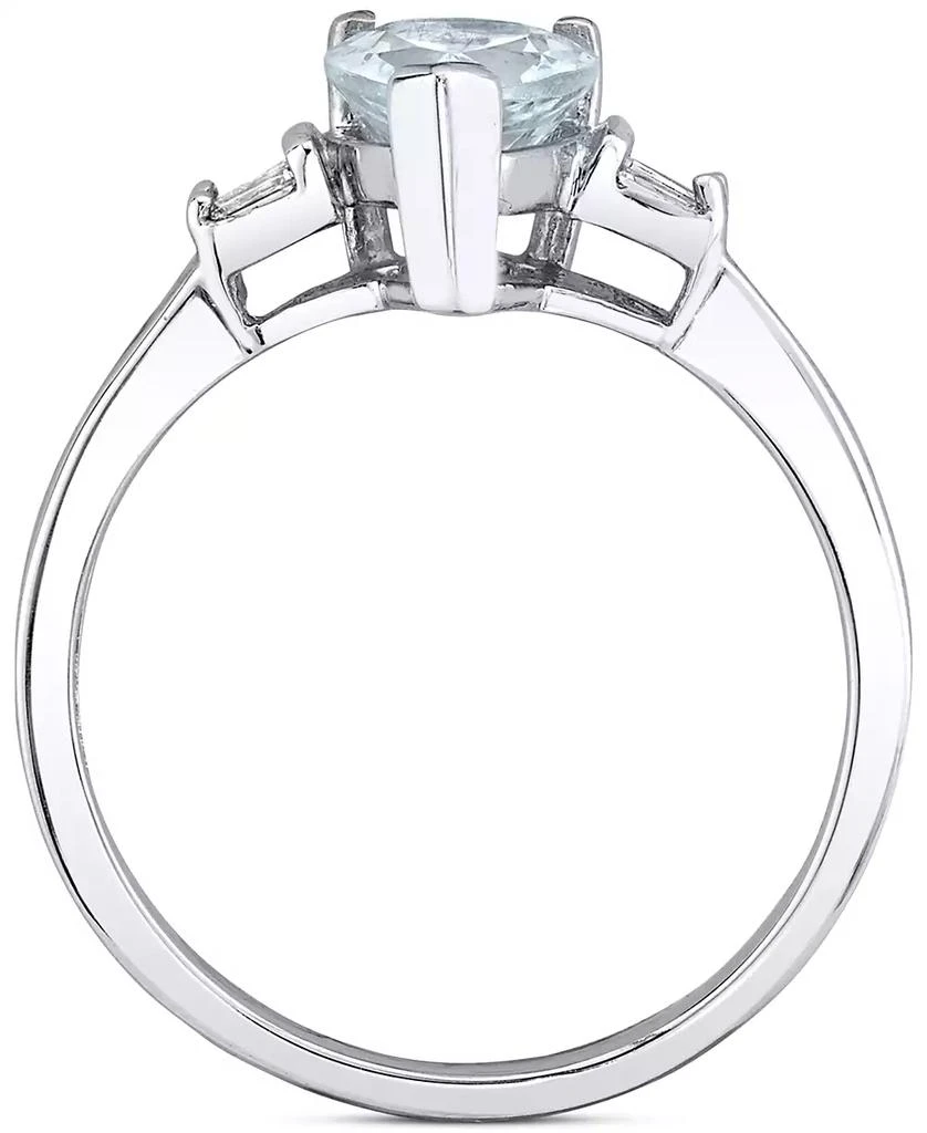 商品Macy's|Aquamarine (1-1/5 ct. t.w.) & Diamond (1/20 ct. t.w.) Ring in 14k White Gold,价格¥1995,第3张图片详细描述