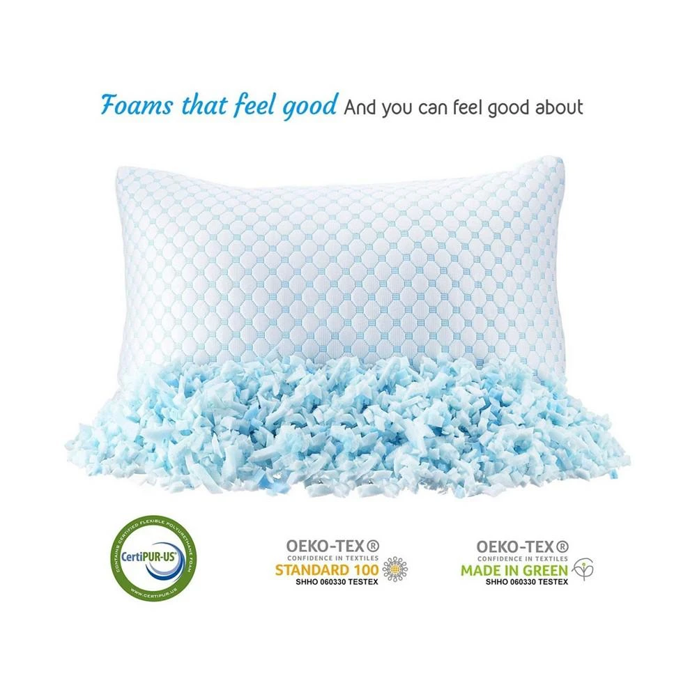 Heat and Moisture Reducing Ice Silk and Gel Infused Memory Foam King Pillow 商品