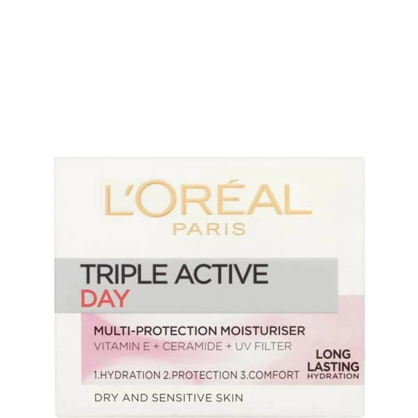 商品L'Oreal Paris|L'Oréal Paris Dermo Expertise Triple Active Day Multi-Protection Moisturiser - Dry / Sensitive Skin (50ml),价格¥73,第2张图片详细描述