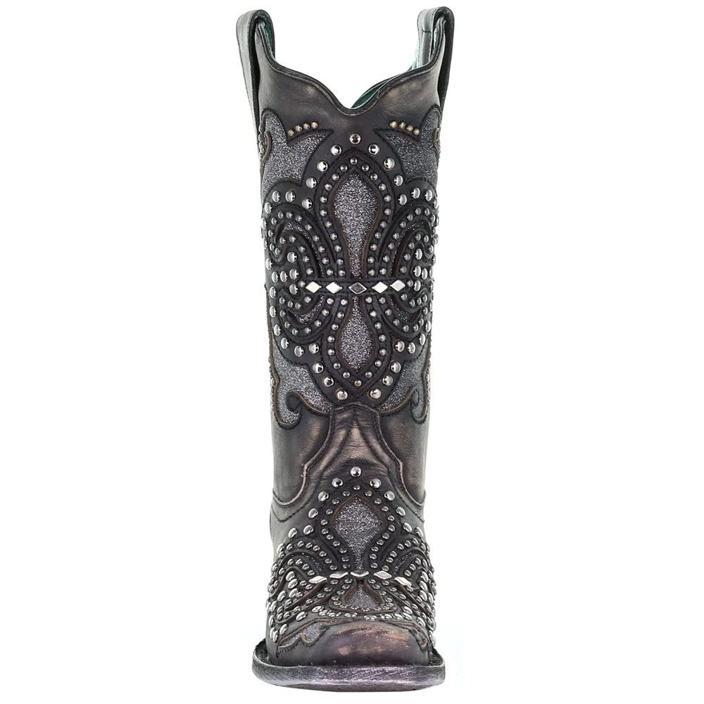 商品Corral Boots|Studded Tooled Inlay Snip Toe Cowboy Boots,价格¥1426,第5张图片详细描述