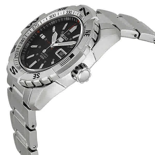 商品Seiko|Seiko 5 Automatic Black Dial Stainless Steel Mens Watch SNZJ05J1,价格¥1408,第2张图片详细描述