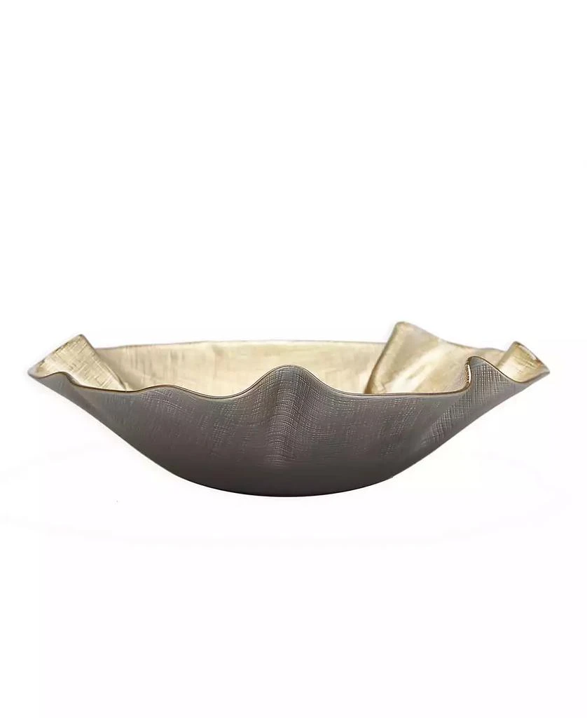 商品Classic Touch|Gold - Tone Brushed Bowl,价格¥343,第1张图片