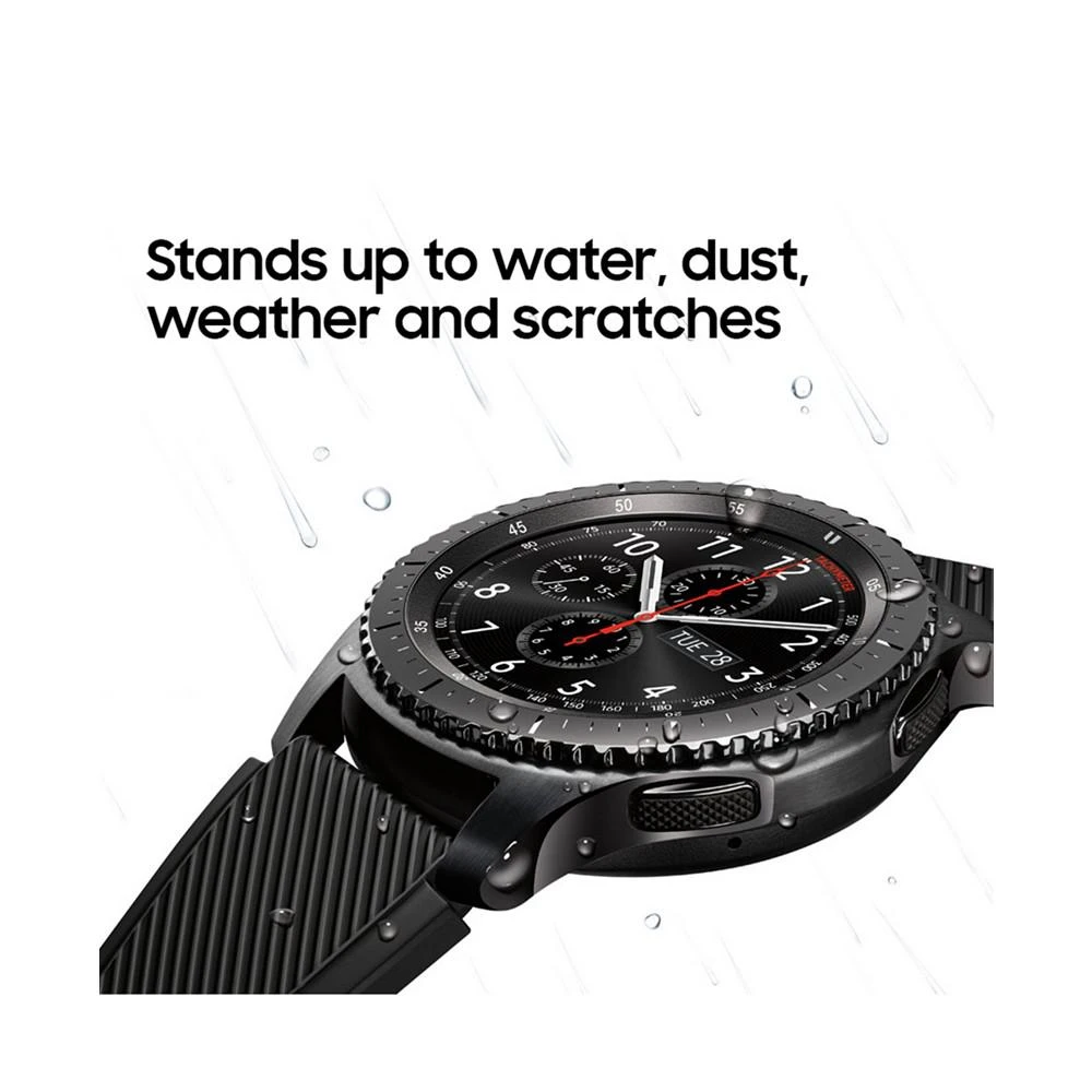 Gear S3 frontier Smart Watch with Stainless Steel Case & Black Silicone Strap 46mm 商品