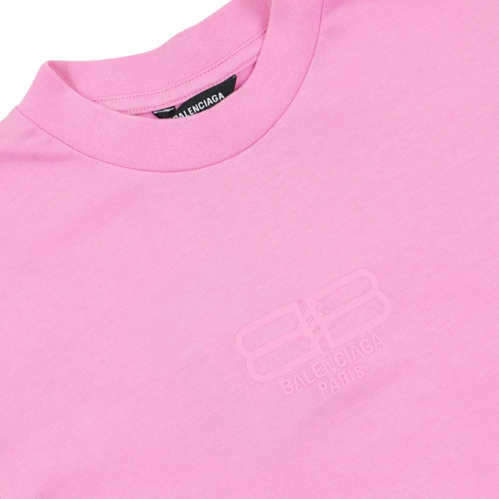 商品Balenciaga|Pink BB Logo T Shirt,价格¥737,第2张图片详细描述