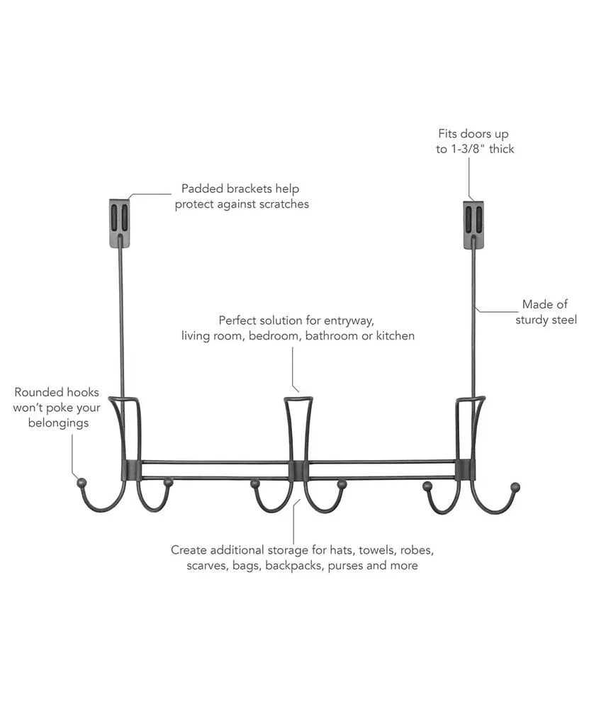 商品Spectrum|Wilson over the Door 3-Hook Rack,价格¥172,第5张图片详细描述