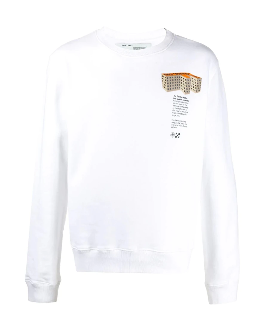 商品Off-White|男白棉质印花长袖卫衣 OMBA025R20E30007-0188（澳门仓发货）,价格¥2634,第1张图片